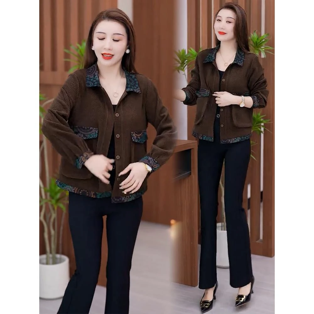 秋季新款短款外套时尚休闲百搭洋气减龄宽松装洋气女装大码