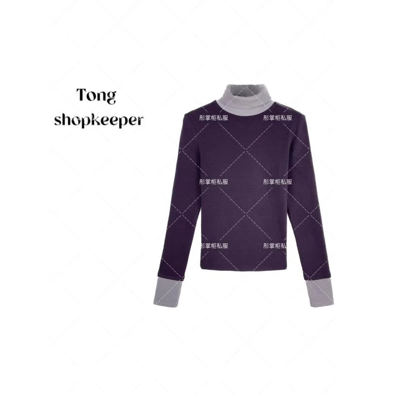 TS-QJ/彤掌柜1681138【红人上新】加厚桑蚕丝绵羊毛高领上衣内搭