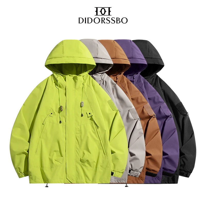 DIDORSSBO秋款男女款日系户外休闲百搭防泼水防风连帽夹克外套J90