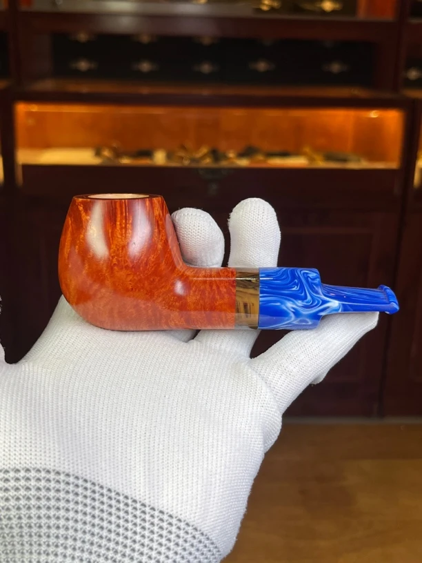 意大利沃尔坎空腔石楠木手工烟斗