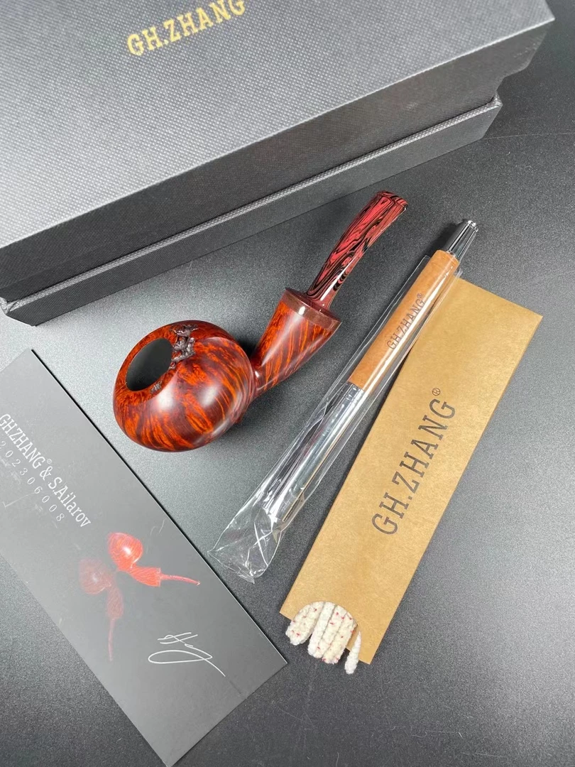 俄罗斯艾拉洛夫龙城限量大师联名编码008石楠木烟具