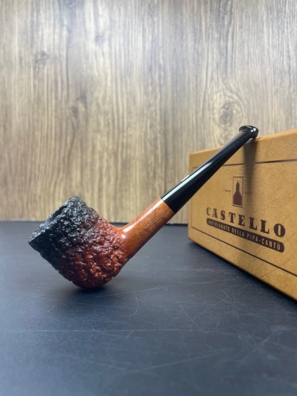 意大利卡斯特罗老海岩k石楠木手工烟斗（内径19.5斗深39.5）