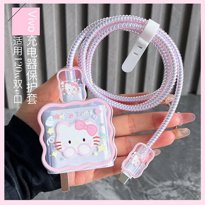 vivo充电器线保护套双tpc120w快充头适用x90s/iQOO11数据线保护套