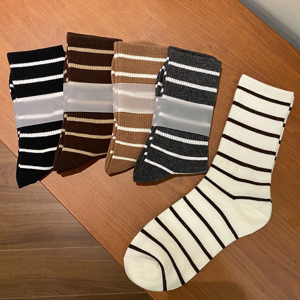 【仅需9.9元】秋冬条纹运动堆堆袜 ins休闲韩潮学院风女袜 百搭舒适