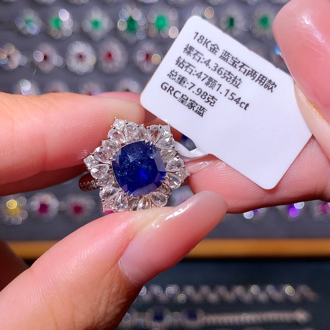 【闪购商品】蓝宝石戒指18K金镶嵌