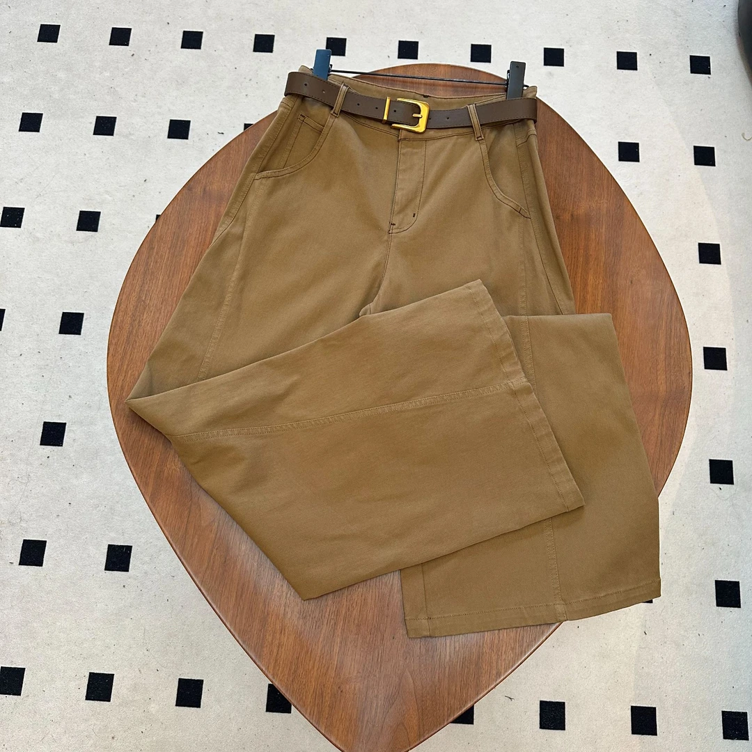 66207(裤王）细腻柔软耐磨立体显高显瘦牛仔阔腿裤 牛仔阔腿裤