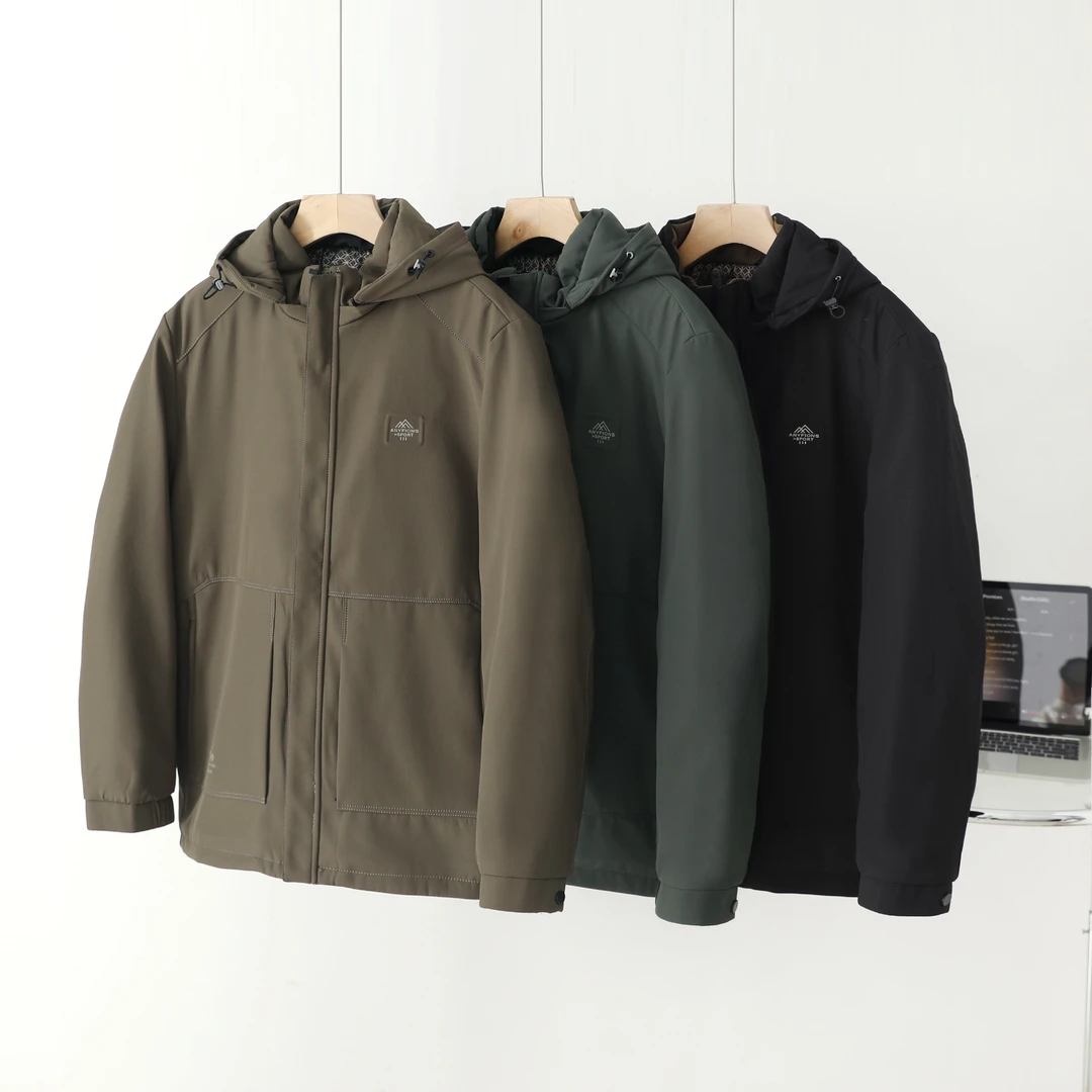 9加绒加棉保暖长款工装棉服