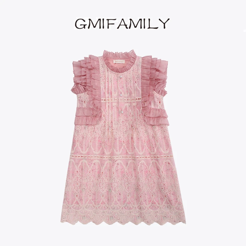 51374吉米家族【花开半夏】女童公主裙夏装2025新款洋气儿童连衣裙