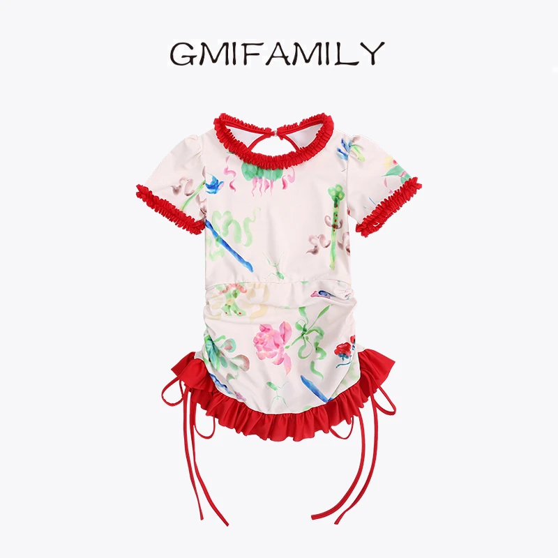 0769149夏季2025新款女童长袖连体衣防水衫