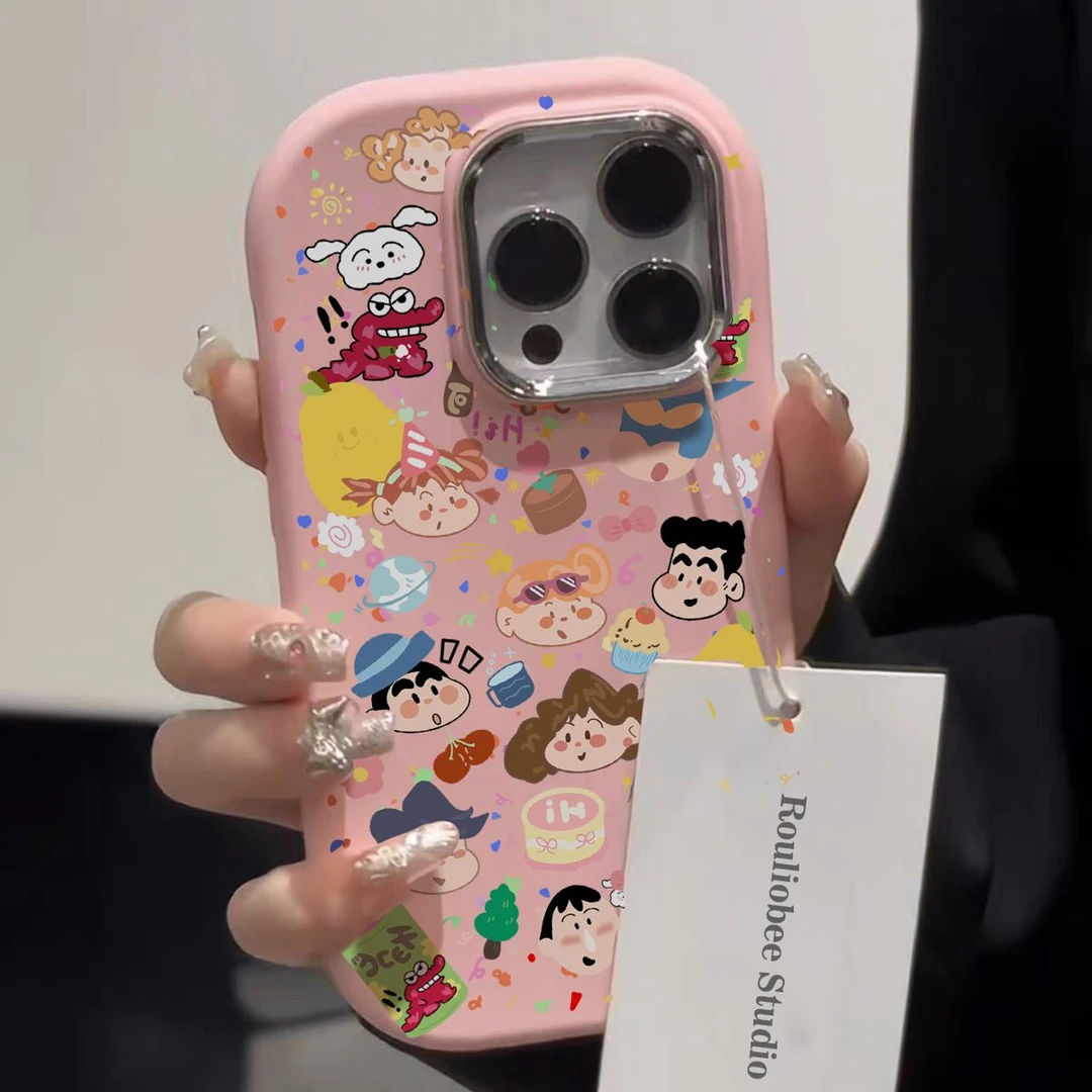 壳匠肤感满屏蜡笔小新苹果15promax手机壳iphone14软13硅胶12全包