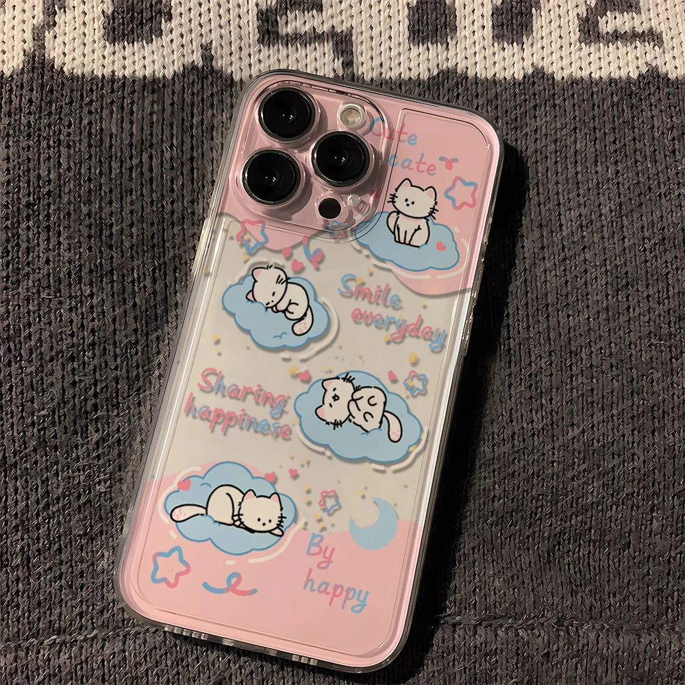 壳匠可爱猫咪苹果15promax手机壳iPhone14透明13全包12软壳11防摔