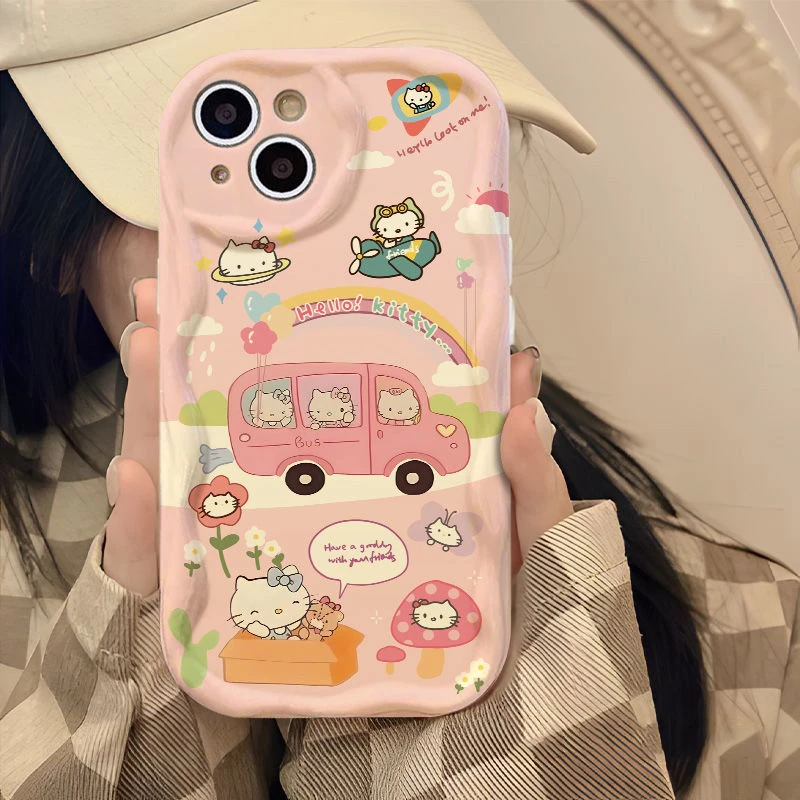 可爱凯蒂猫适用苹果15promax手机壳iPhone13保护套全包14女生新款