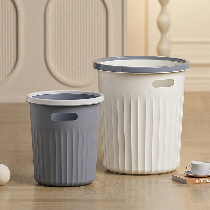 ins风家用垃圾桶 高颜值厨房大号垃圾篓 简约厕所卫生间压圈纸篓
