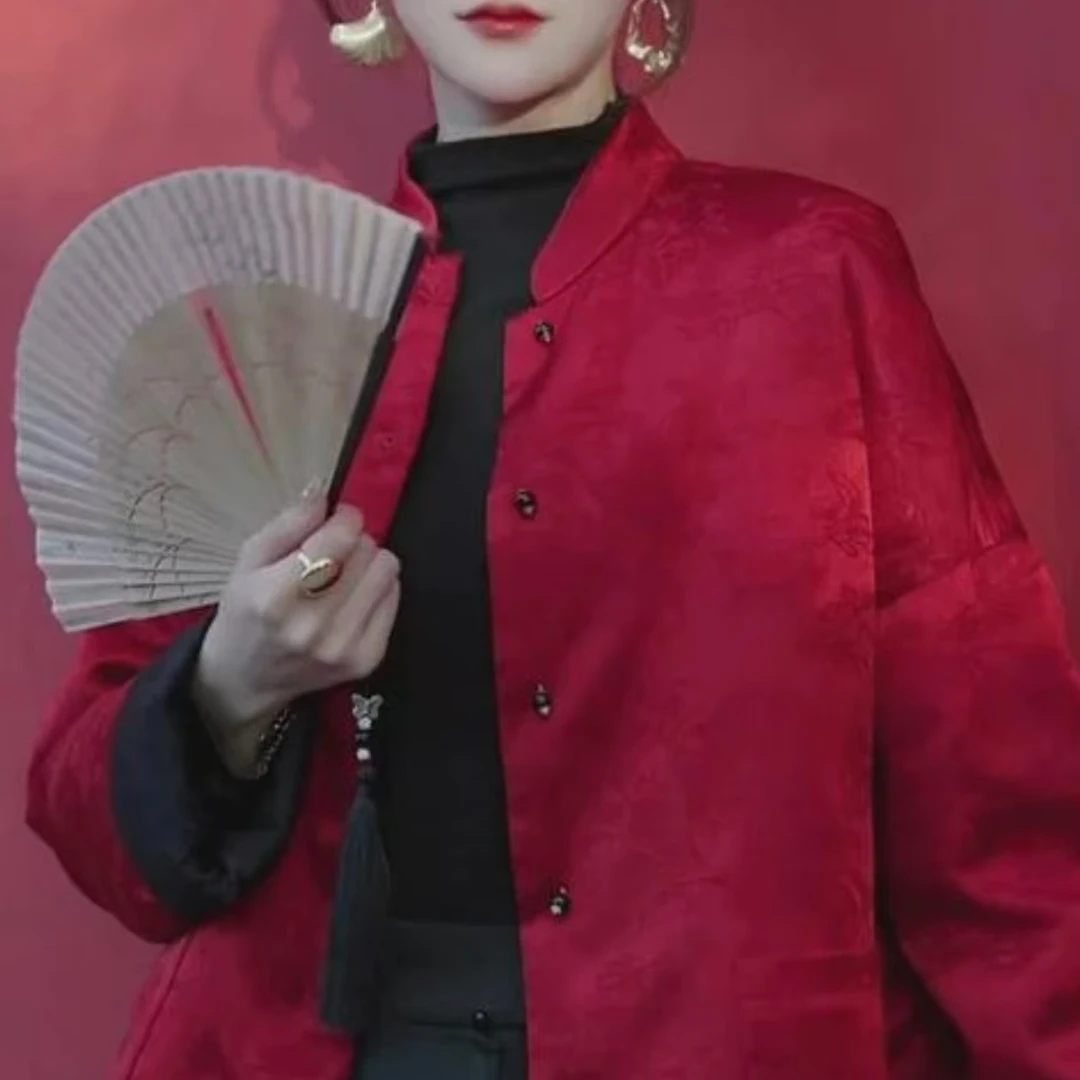 老料外套2024秋季新中式国风女装禅意风复古盘扣立领上衣091