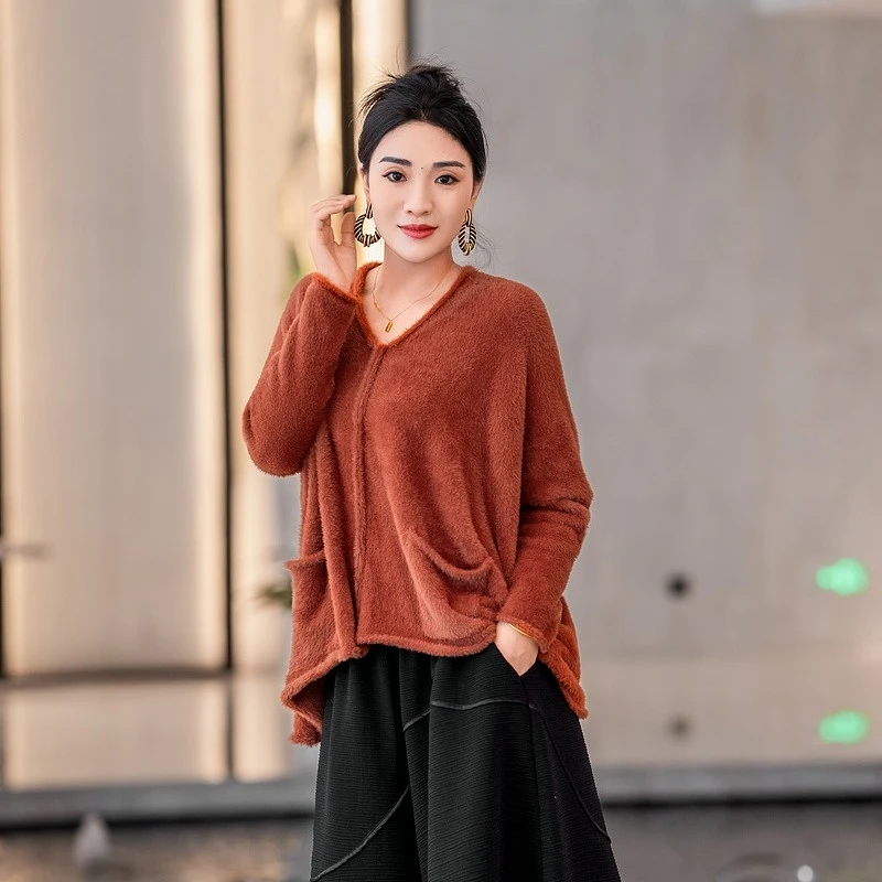 艾翕甄选【云柔漫步】休闲针织打底衫ZX2404003