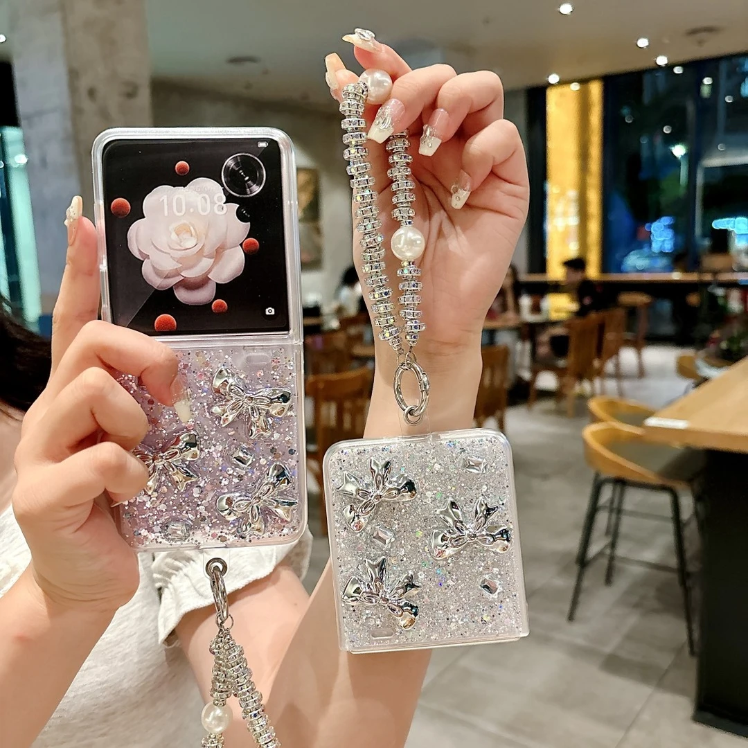 荣耀magicvflip手机壳小折叠屏荣耀VFLIP保护套透明高端女款挂绳