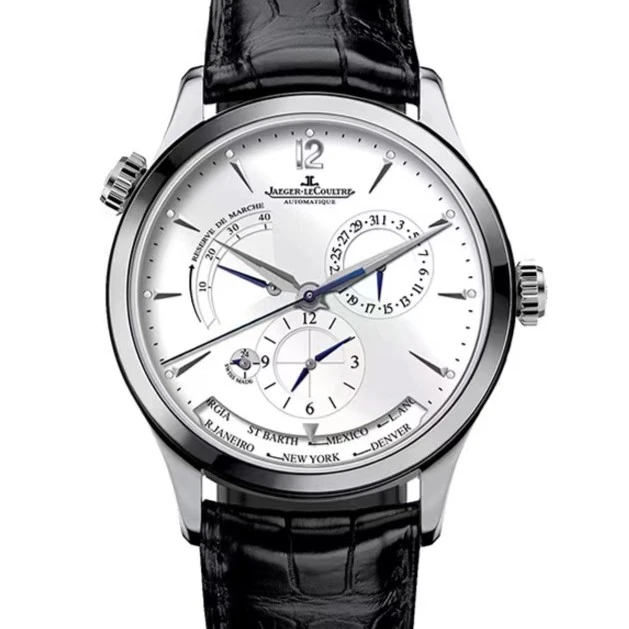 99新 Jaeger-LeCoultre/积家 大师1428421/双时区39mm/ 机械 单表