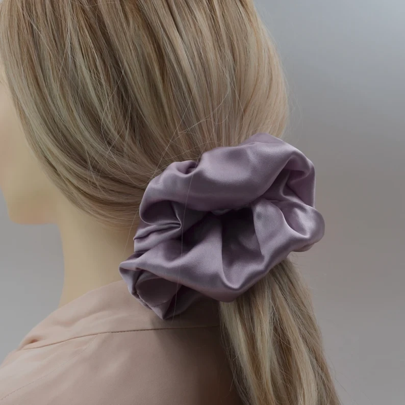 30姆米真丝发圈蓬松睡眠卷发圈大波浪马尾桑蚕丝发饰大肠发圈优雅