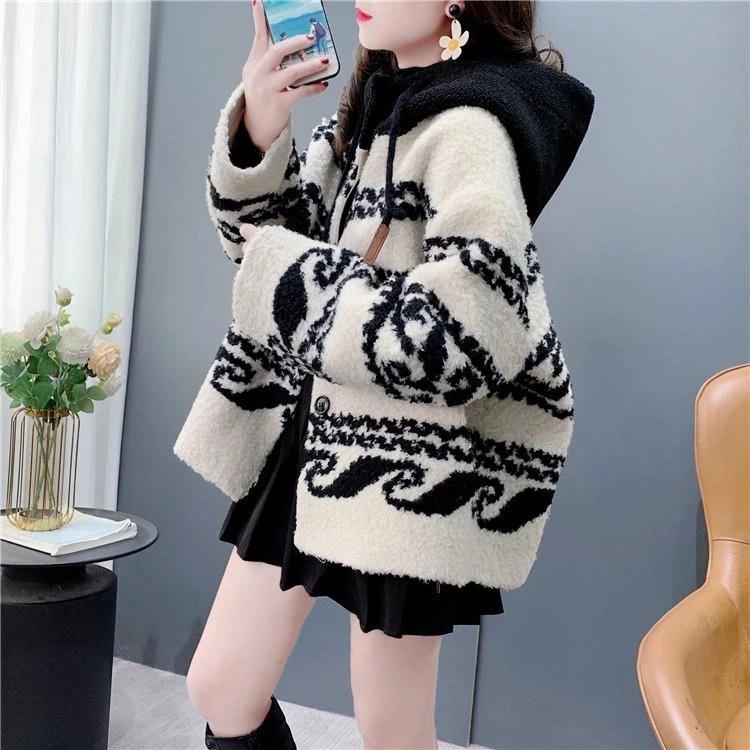 韩系复古小个子加厚时尚外套女秋冬2024年新款宽松高级感保暖上衣