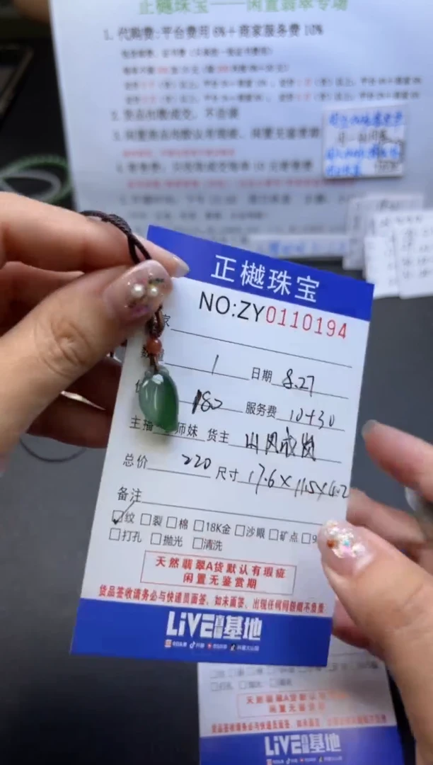 【闪购商品】翡翠颈饰未镶嵌ZYZB-110194