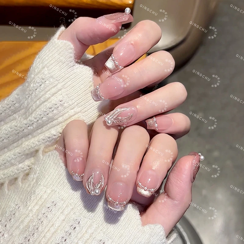 【人鱼传说】纯手工穿戴甲 立体鱼尾水光猫眼温柔纯欲美甲