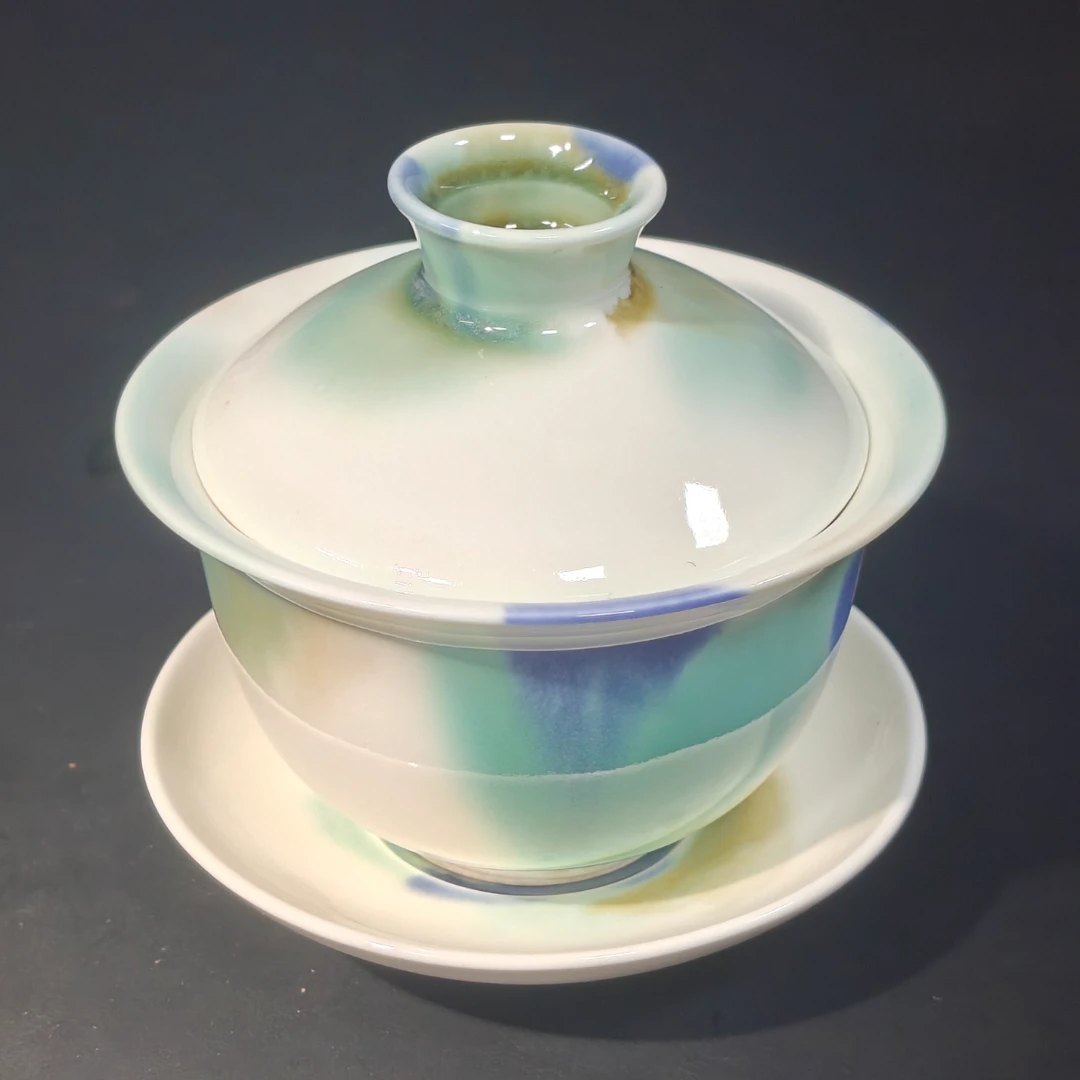 【宁】手工彩色盖碗