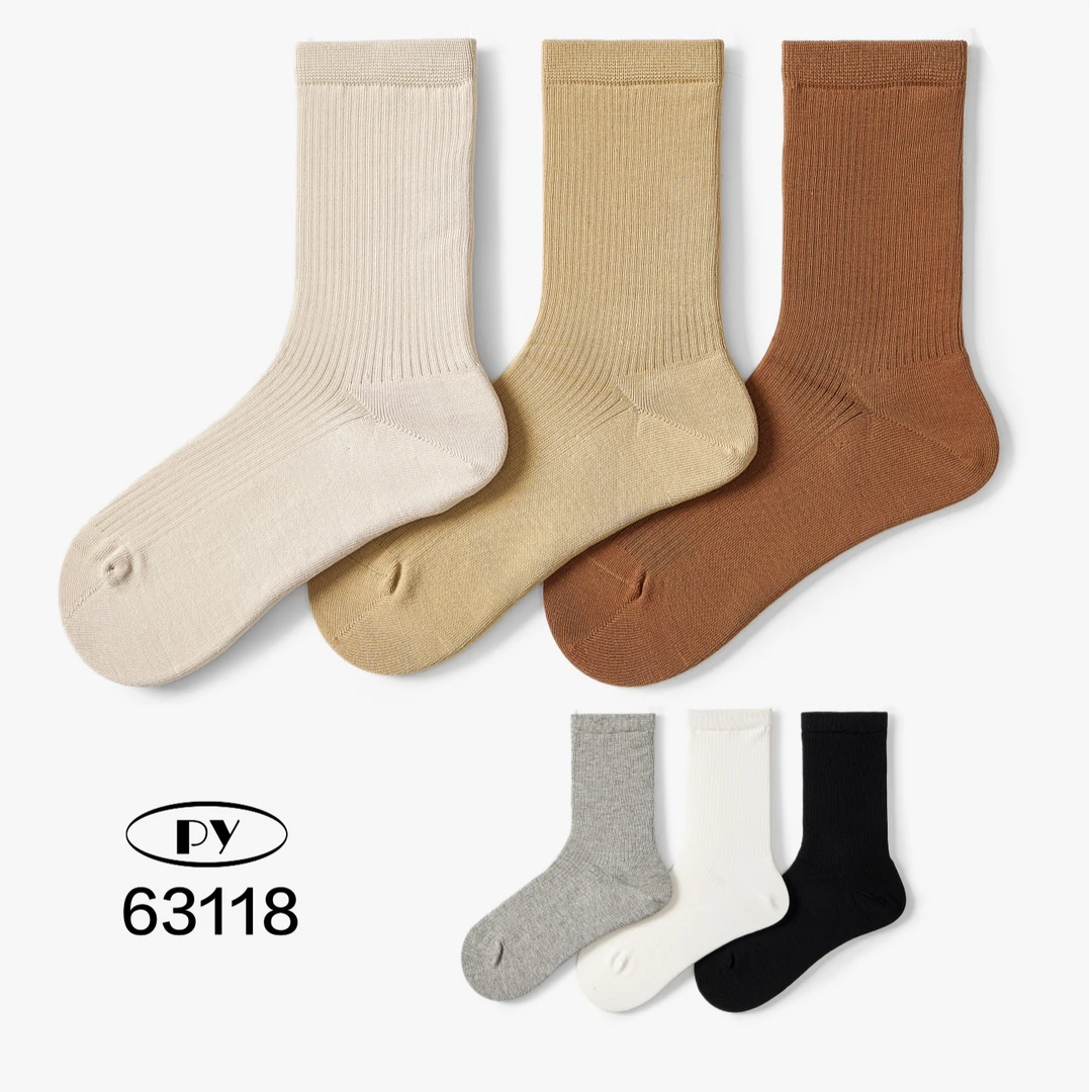 P语秋冬女士中邦袜百棉系列女袜棉袜吸湿透气女袜无骨女袜四季袜