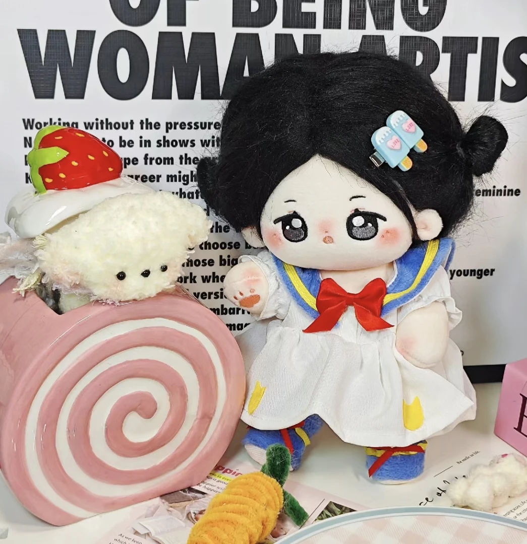 【现货】20cm夏季棉花娃娃衣服娃衣可爱清新小黄鸭套装替换装