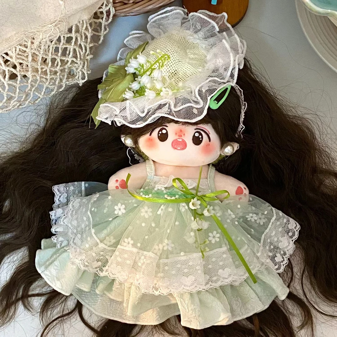 【现货】20cm铃兰花开洛丽塔裙子棉花娃娃衣服碎花田园风格(仅娃衣)