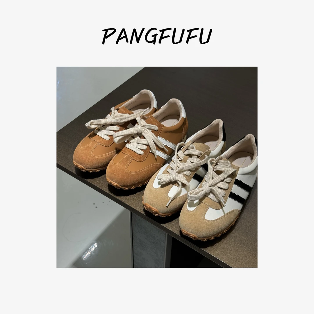 【胖福福大码女鞋】复古美拉德德训鞋女休闲运动鞋阿甘鞋