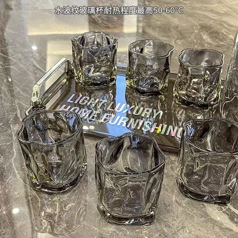 【九块九发三只】北欧ins风网红扭扭杯耐热威士忌个性玻璃杯家用