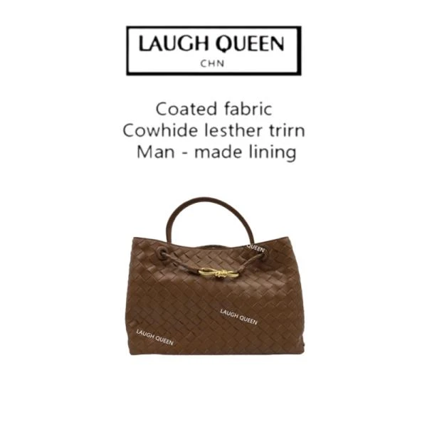 Laugh Queen手工打造真皮女士包时尚包包棕色红色10236