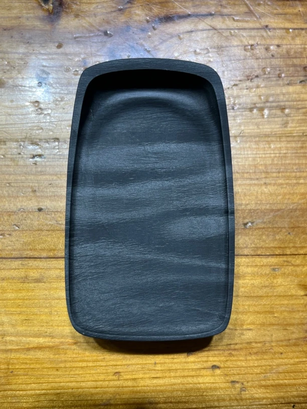老坑歙砚四大名坑眉子坑素砚眉纹（尺寸9-5.3-2.1cm)