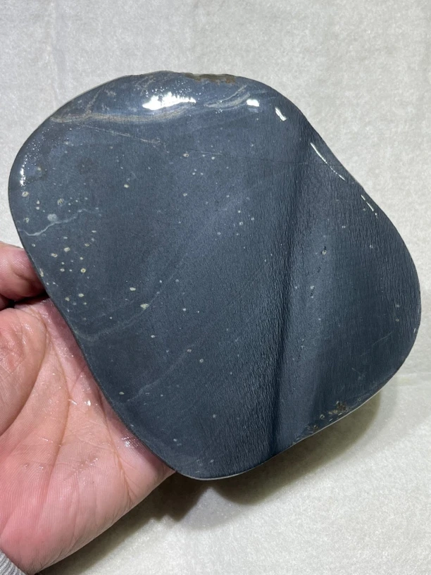 老坑歙砚四大名坑眉子坑罗纹金星（14-11.5-1.5cm)