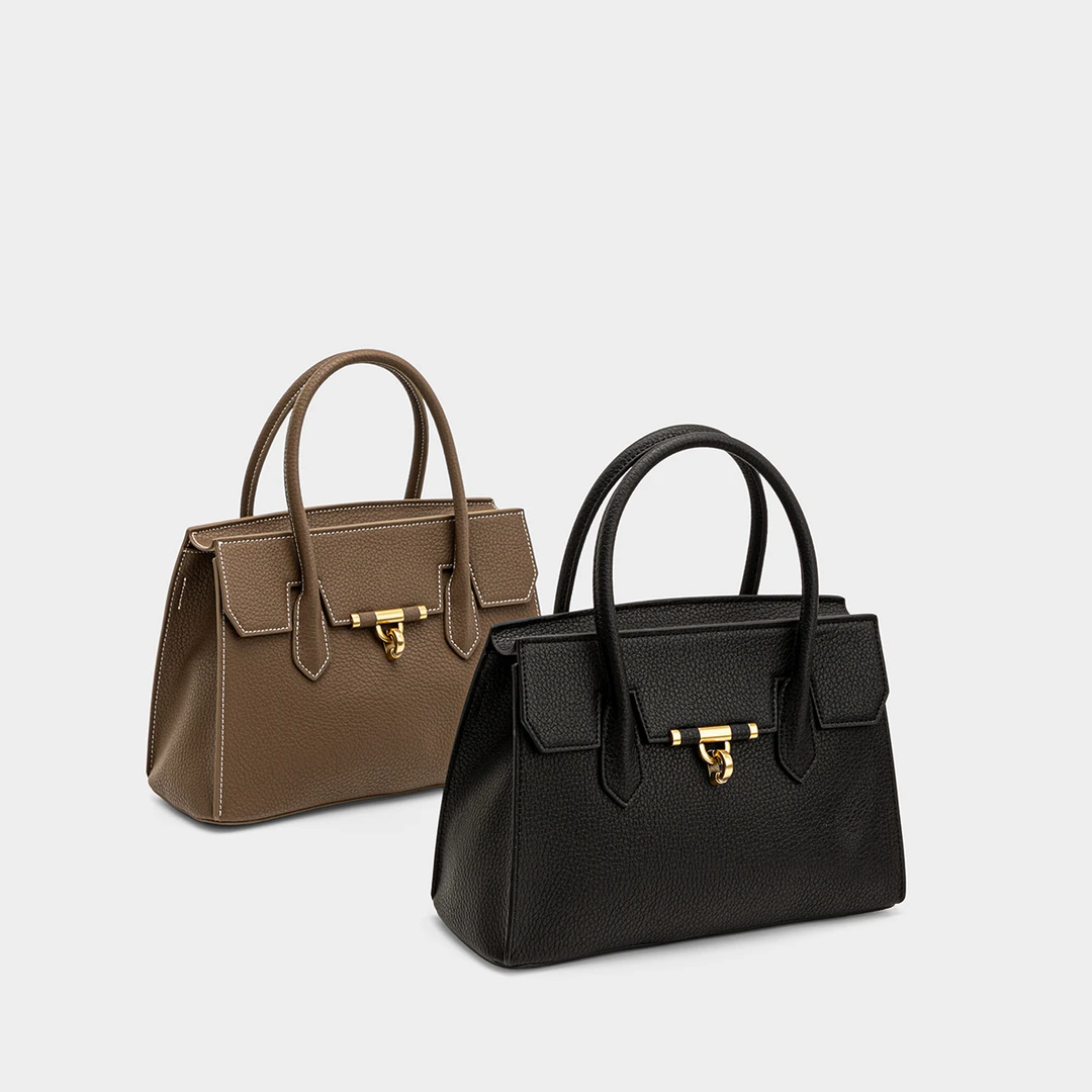 HONGU/红谷牛皮真皮手拎斜挎包百搭女士小众休闲气质时尚单肩