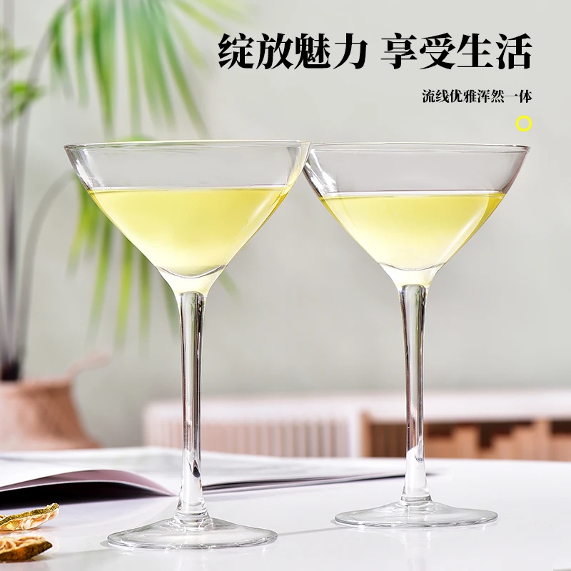 高端透明水晶玻璃甜品杯鸡尾酒杯家用创意无铅轻奢高档纯手工欧式