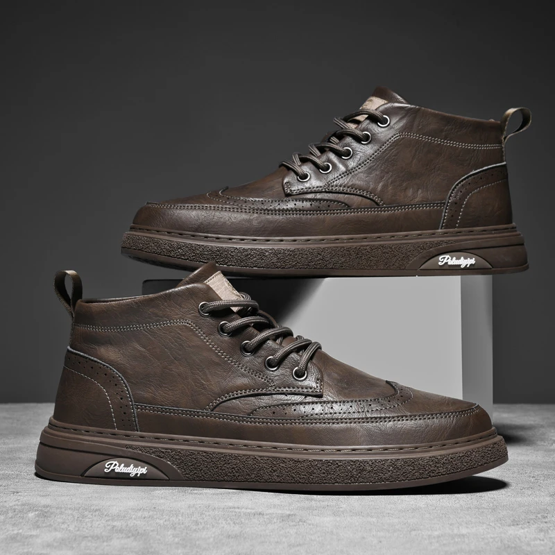 保罗•第一品夏秋季英伦风新款男鞋百搭透气板鞋休闲时尚皮鞋#2320
