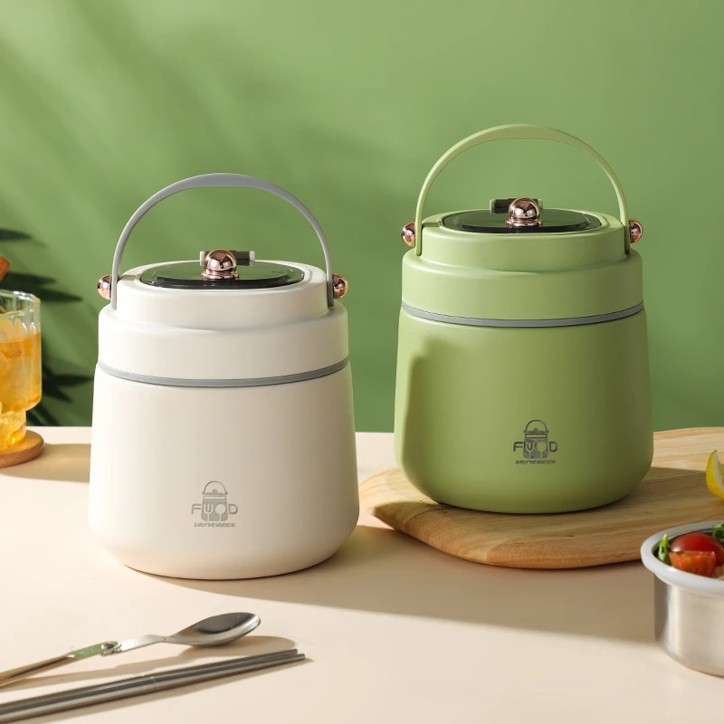 304不锈钢保温饭盒学生加厚保温桶真空密封便携上班族便当盒提锅