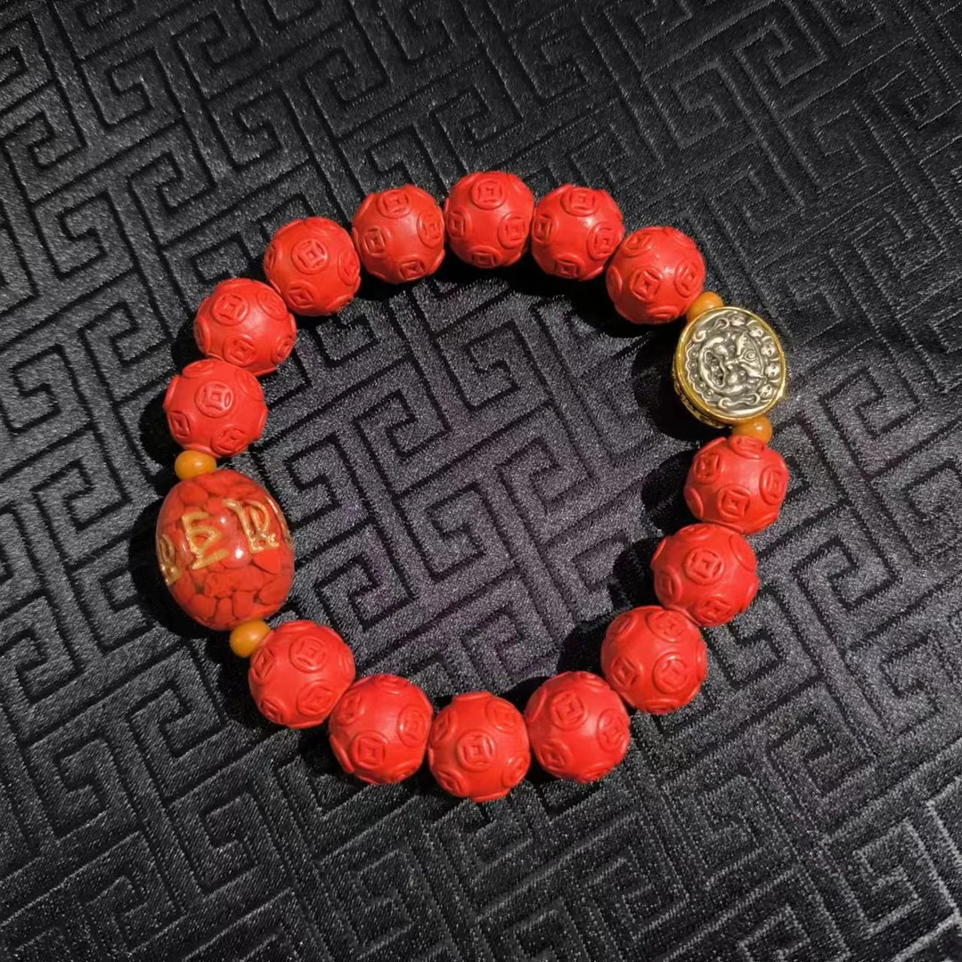 含辰砂工艺品【五级+老粉专享款】财Z召百金·正品朱砂手饰ZS-SS028