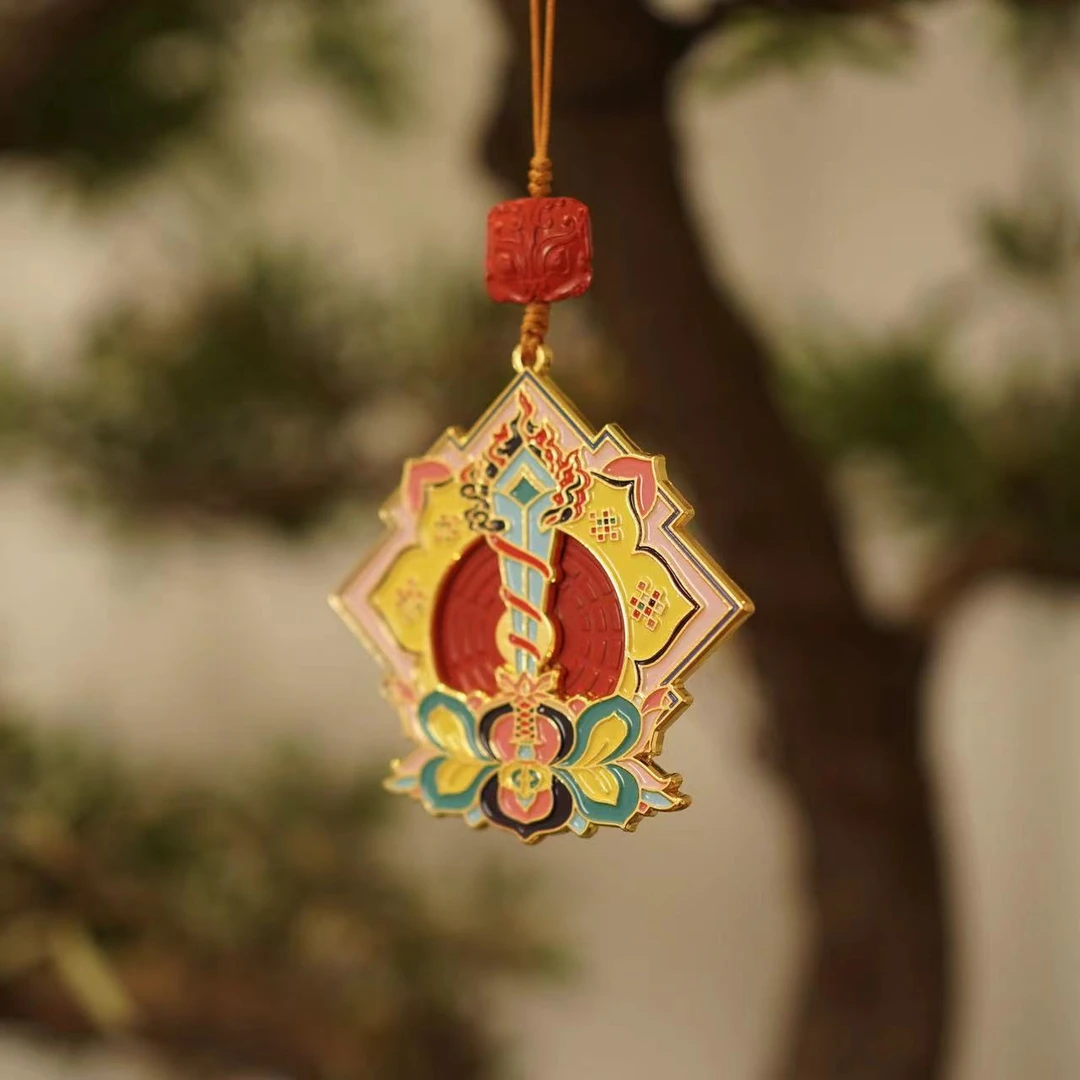 含辰砂工艺品【莲花净磁牌】鞋柜用保真朱砂挂件莲花剑ZS-GJ067