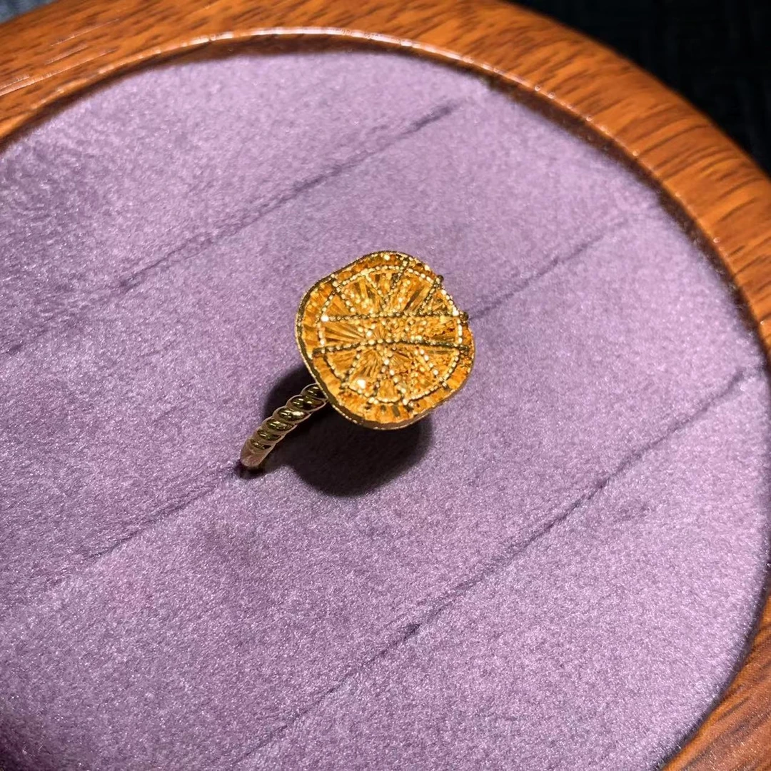 足银银制品 【十方补金仓】银饰戒开口戒指