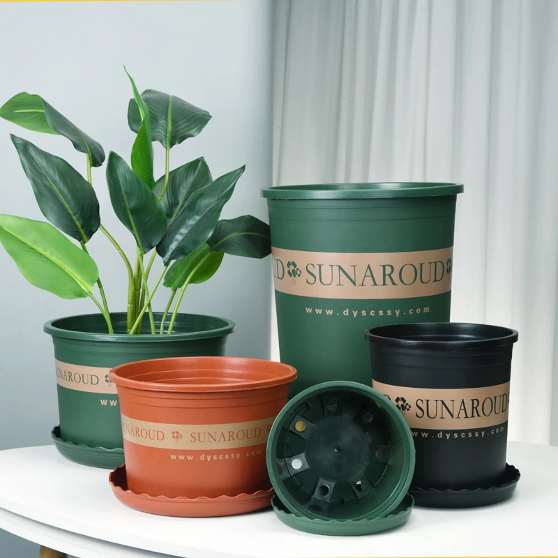 加仑盆经典阳台盆栽种植花盆大号绿萝盆栽加厚小花盆树脂塑料花盆