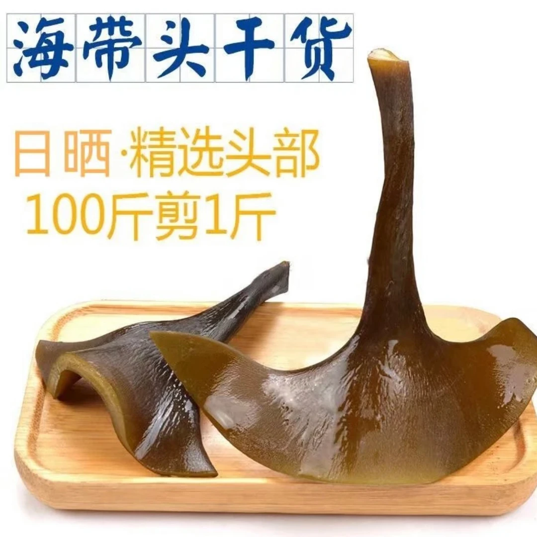 霞浦海带特产大海厚实风干日晒海带头鲜嫩营养美味炖汤500g新鲜