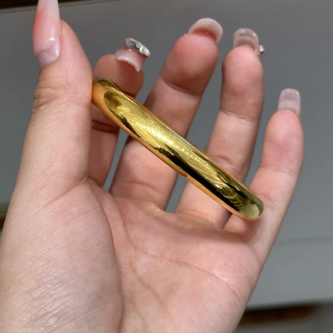 足金光面泥鳅背手镯