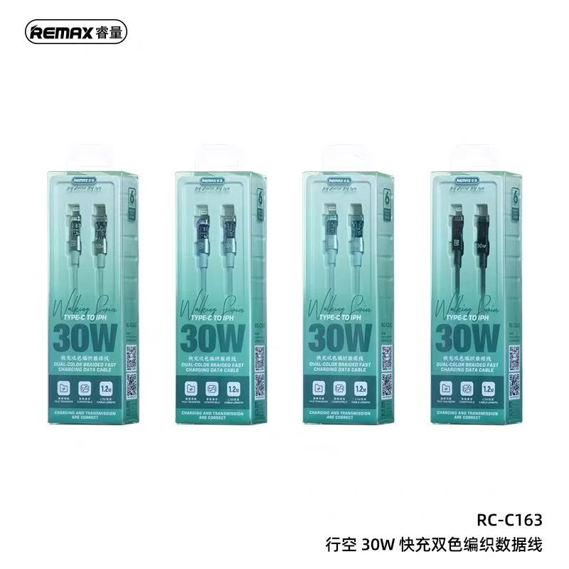 REMAX睿量行空透明机械风编织数据线