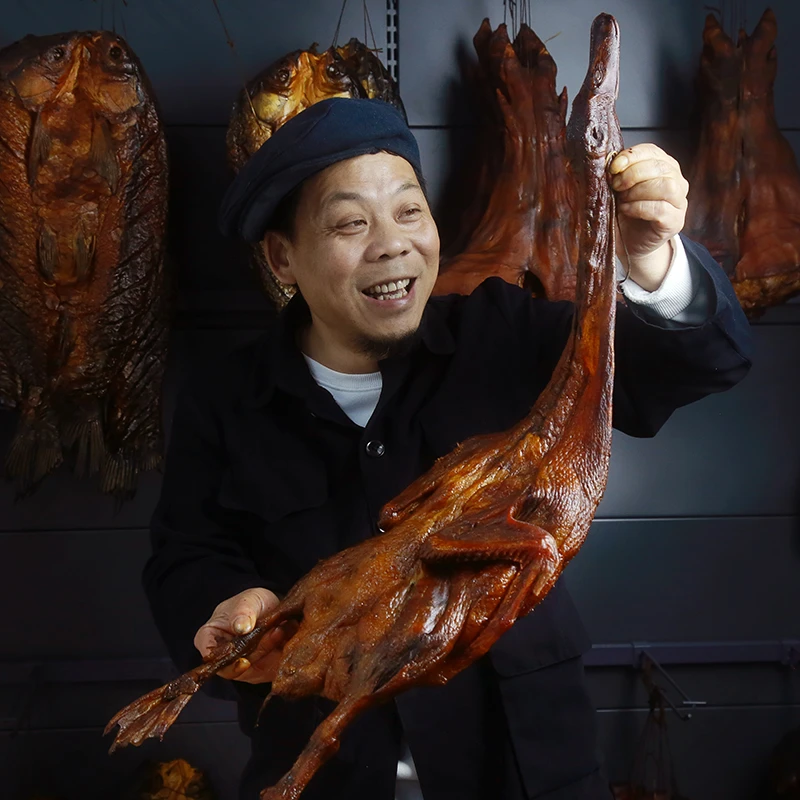 腊鹅 宁乡八哥正宗湖南本地农家米糠谷壳熏制