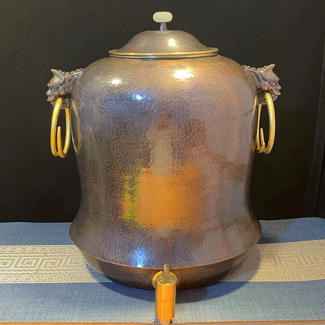 铜水缸 貔貅水缸 紫铜水缸 手工紫铜缸 净水器 紫铜储水器 盛水器