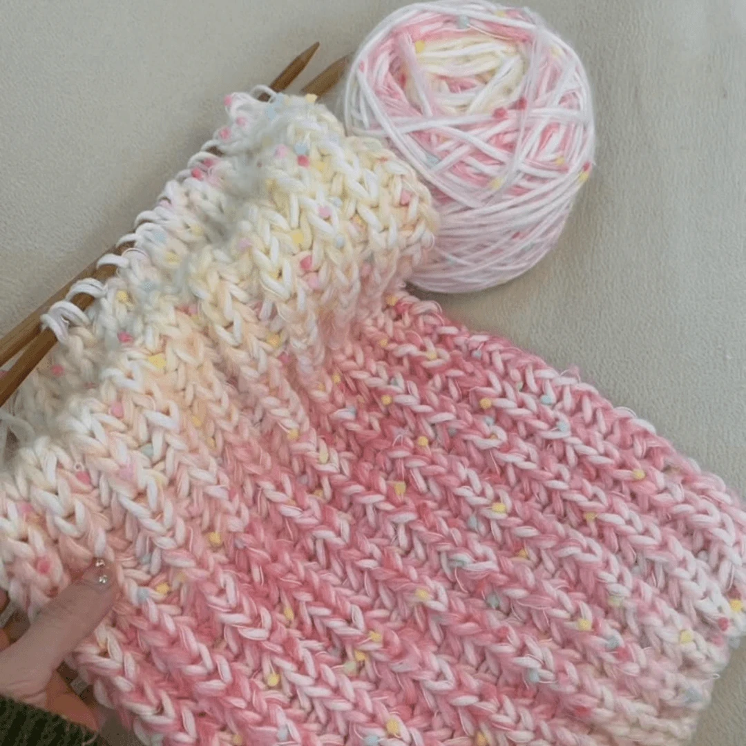 【拾光】秋冬手工渐变混线豆豆彩虹糖编织围巾材料包百搭毛线送女友