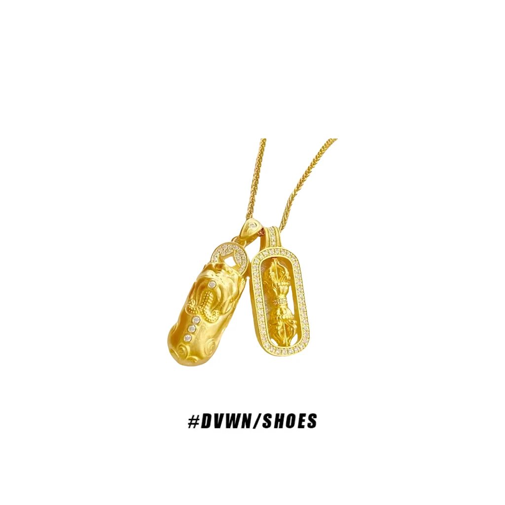 铜合金项链 【DWANG】十字架项链 手工轻奢 貔貅金刚杵项链
