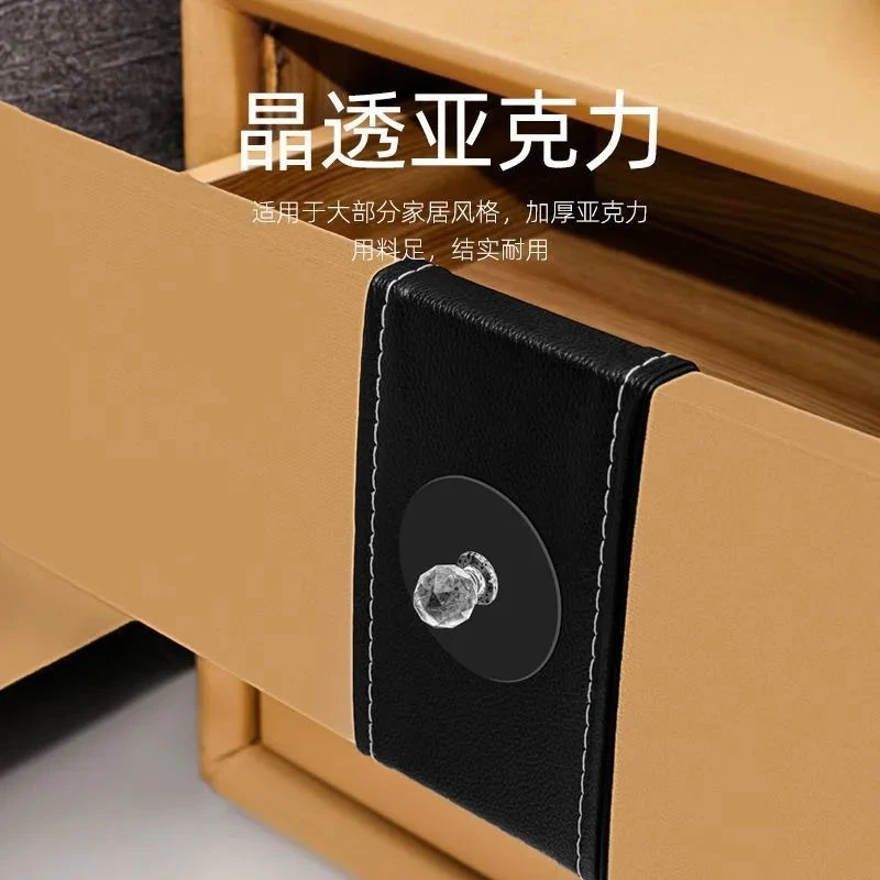 隐形柜门拉手免打孔粘贴自粘推拉门橱柜抽屉柜子衣柜玻璃窗门把手